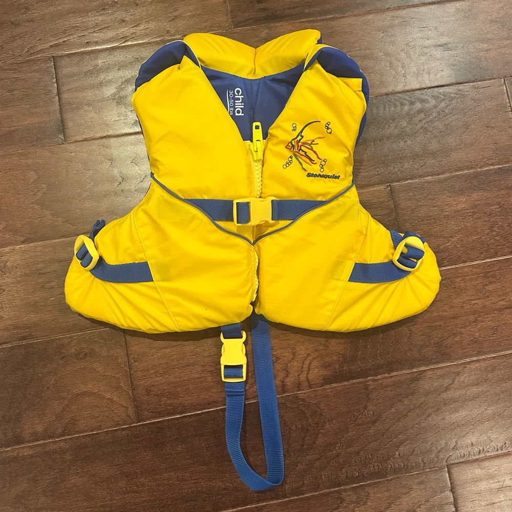 Stohlquist Yellow and Blue Toddler Life Jacket